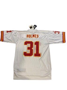 Reebok NFL Equipment Kansas City Chiefs Priest Holmes #31 Jersey White Sz Large